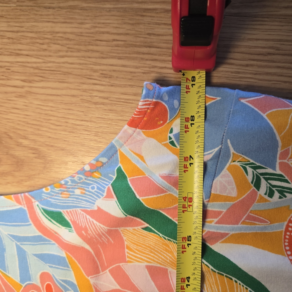 Talbots Floral Maxi Dress, Sz L Orange/Pink - Picture 7 of 12